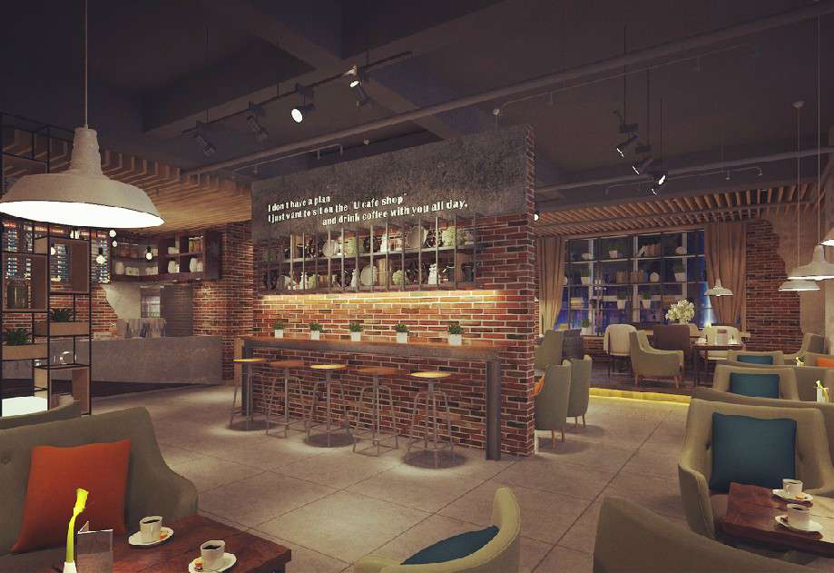 遇見(jiàn)咖啡館裝修設(shè)計(jì)效果圖