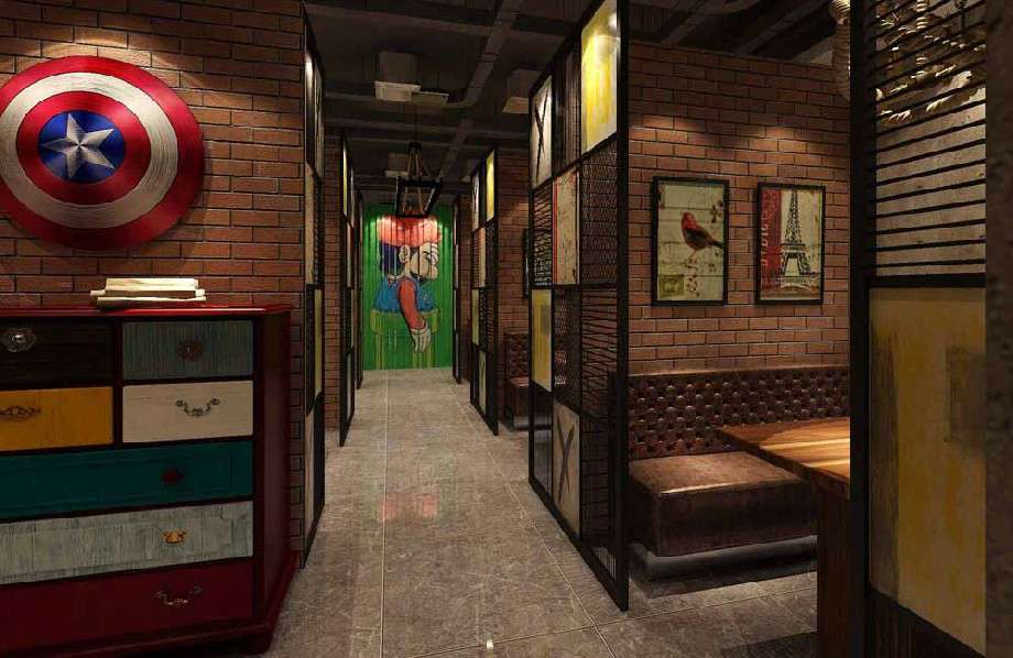 炎炎燒烤店裝修設計效果圖