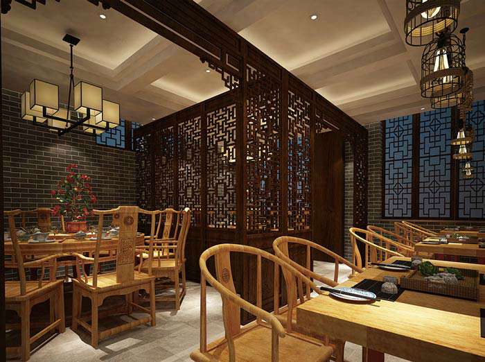 中式面館裝修設(shè)計效果圖