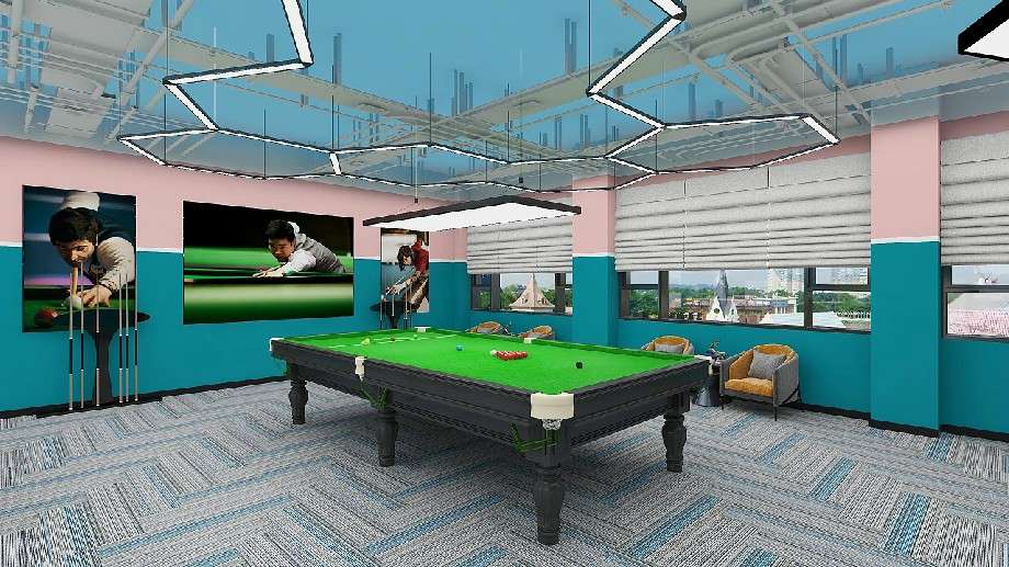 鄭州臺(tái)球俱樂部裝修設(shè)計(jì)效果圖