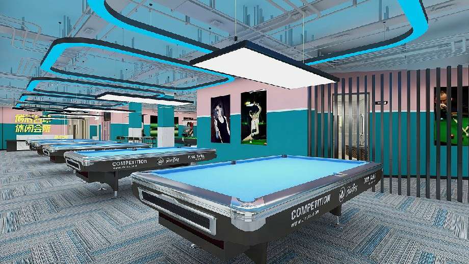 鄭州臺(tái)球俱樂部裝修設(shè)計(jì)效果圖