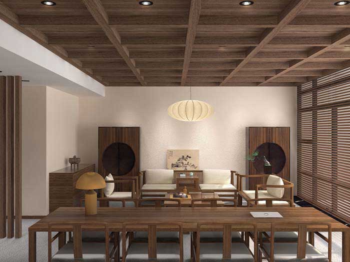 300m2洛陽(yáng)茶居會(huì)所設(shè)計(jì)效果圖