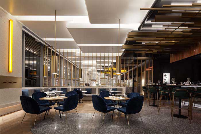 450m2精品西餐廳設(shè)計效果圖