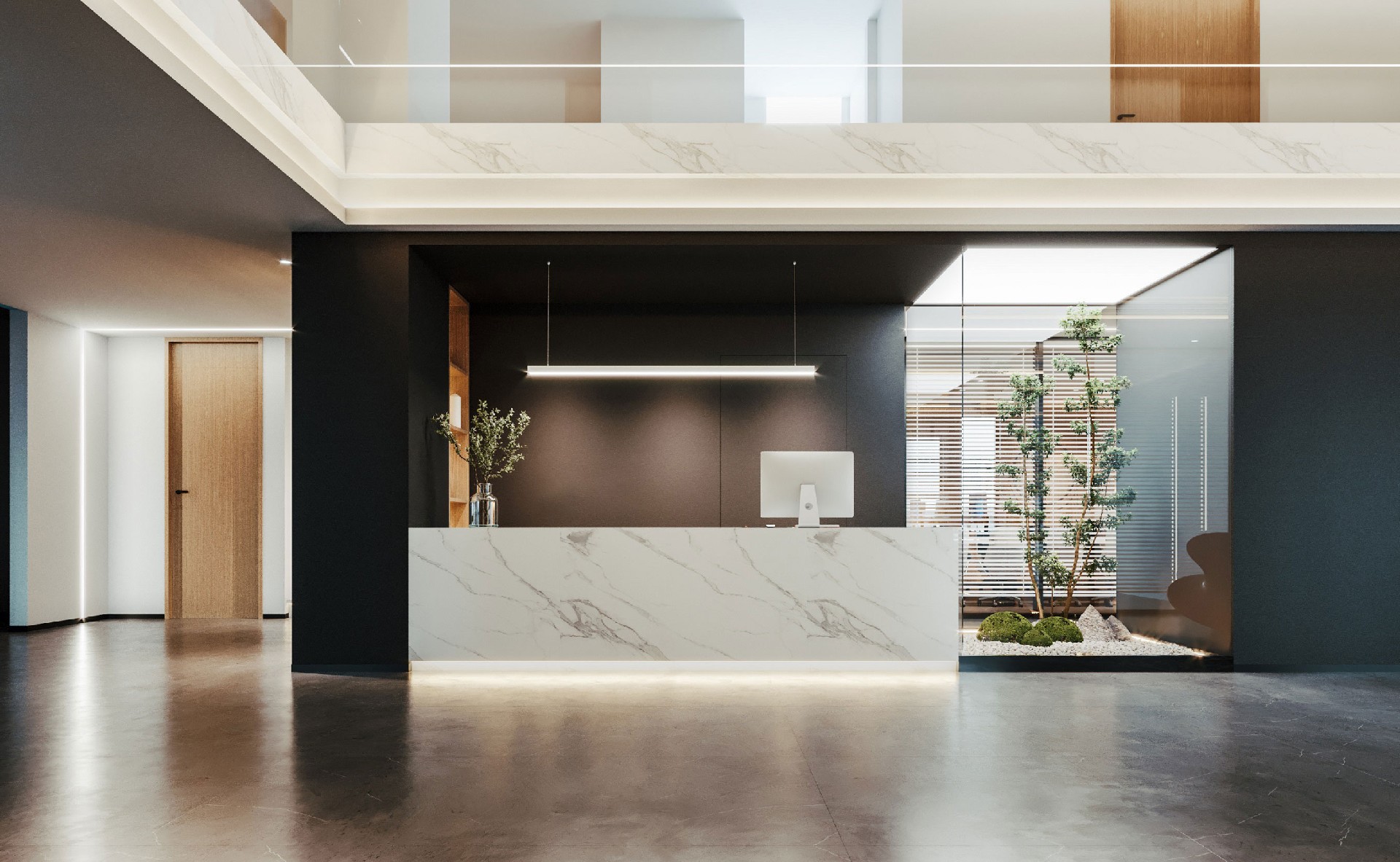 1300平米集團(tuán)公司辦公室裝修設(shè)計效果圖