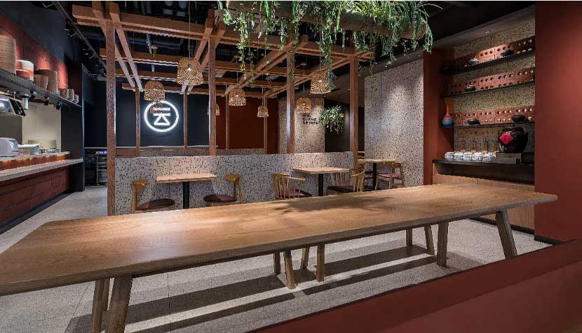 連鎖米線店裝修設(shè)計-鄭州米線店設(shè)計效果圖