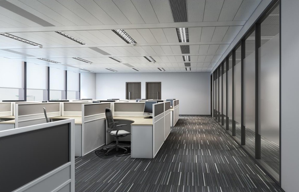 300平米實業公司辦公室設計效果圖