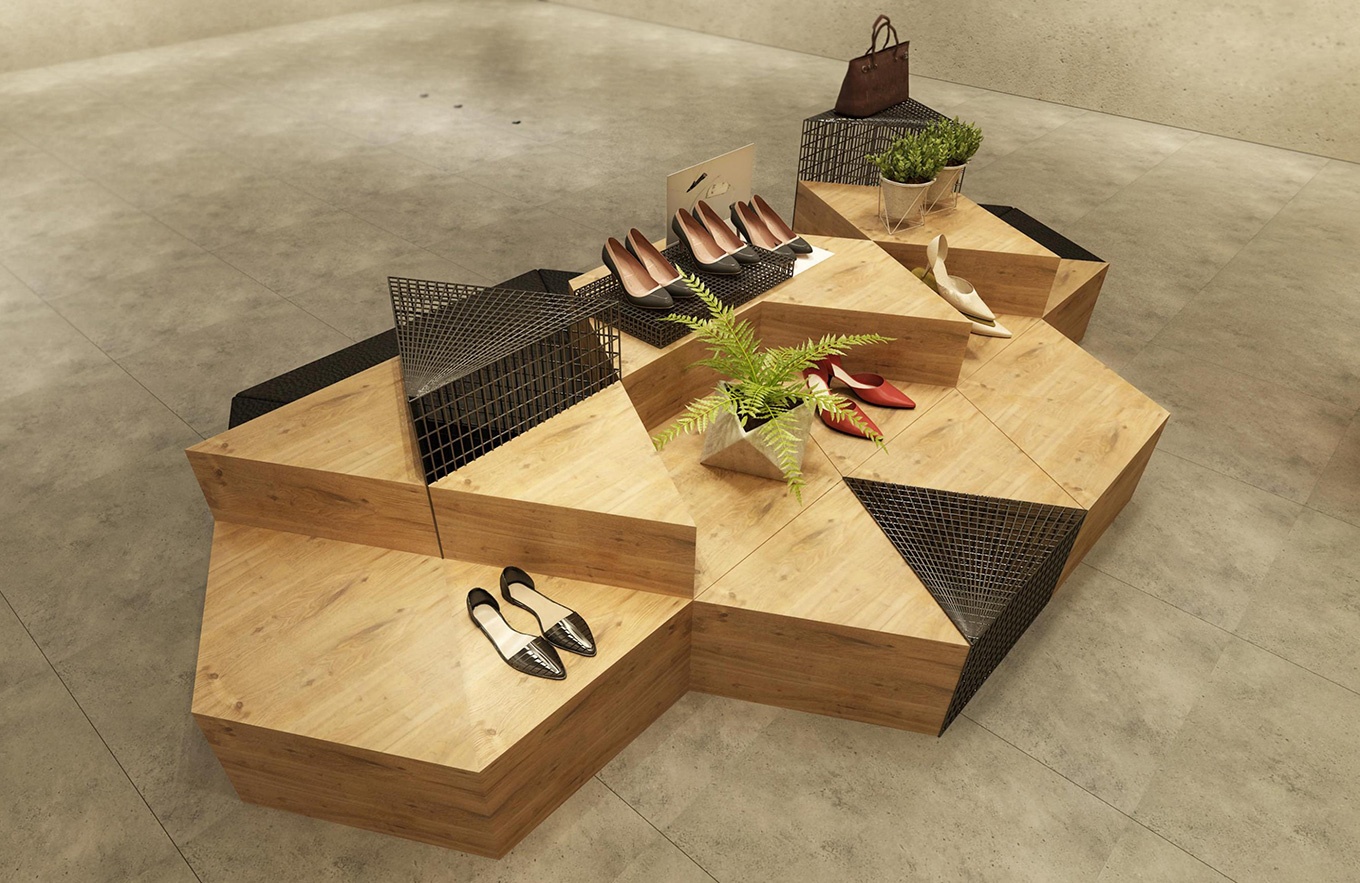 120平米女鞋專賣店設計效果圖