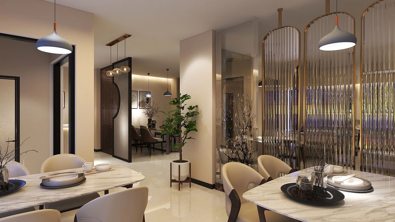 456平米中式餐廳裝修設(shè)計效果圖