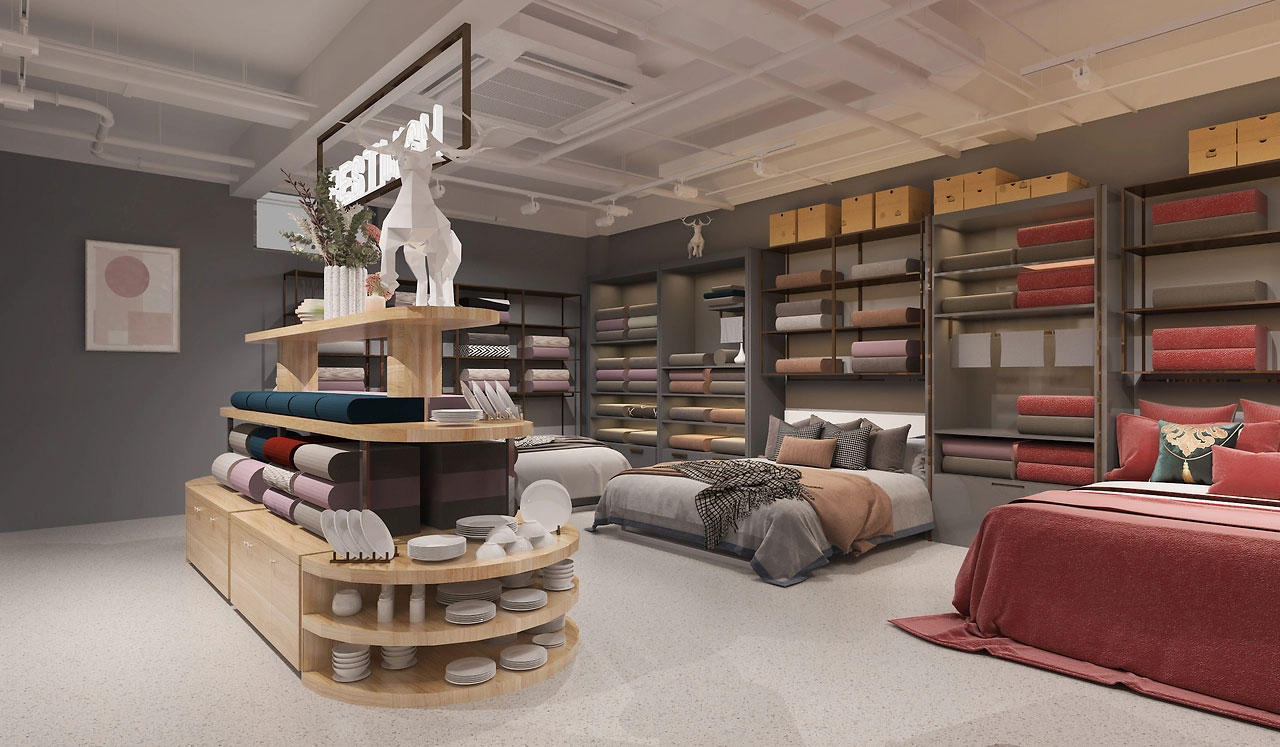 650平米鄭州家紡店面裝修設計效果圖