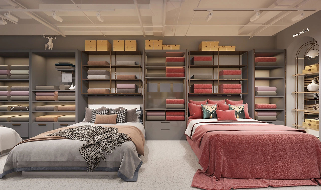 650平米鄭州家紡店面裝修設計效果圖