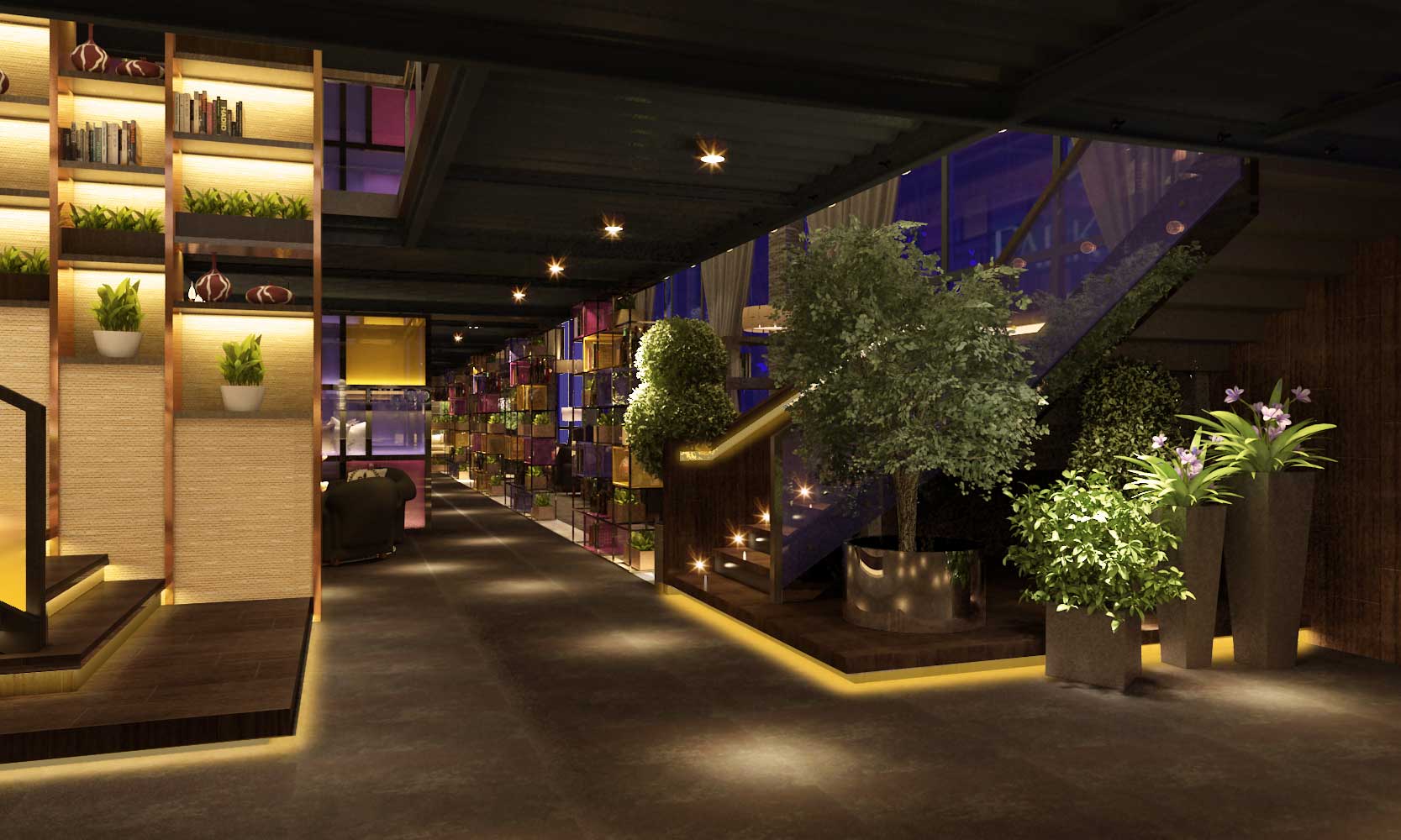 300平米鄭州咖啡館裝修設(shè)計(jì)效果圖