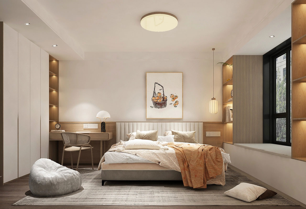 中原宸院123平米現(xiàn)代風格三居室裝修效果圖