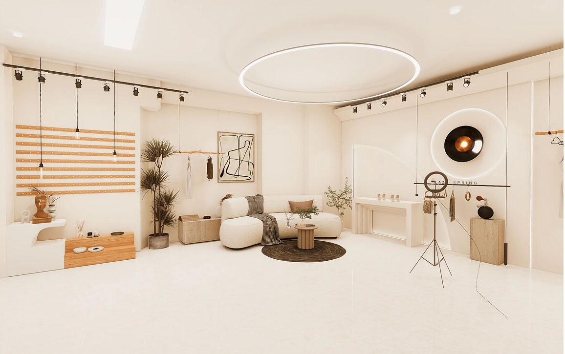 200平米鄭州服裝門店直播間設計效果圖