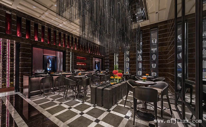 灰色主題的現(xiàn)代風(fēng)格餐館裝修效果圖