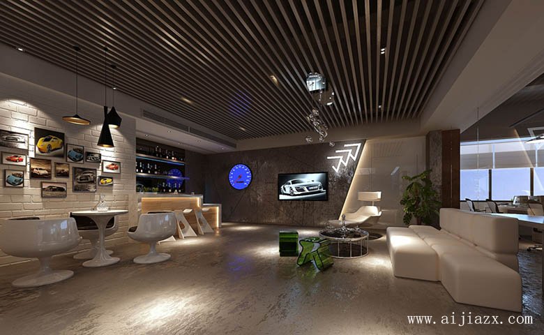 開(kāi)闊大方的辦公室接待區(qū)裝修效果圖