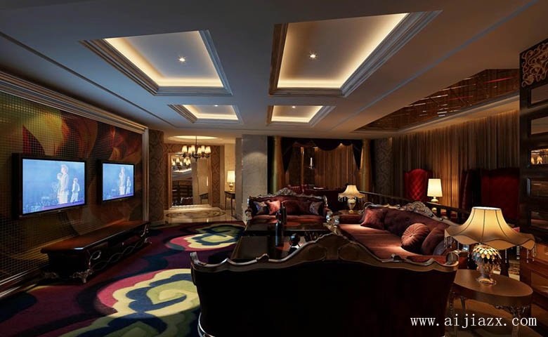 絢爛迷人的KTV小包間裝修效果圖